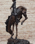 OUTLAW by Frederic Remington Western Cowboy Horseback Bronze Statue Sculpture 27" x 24"