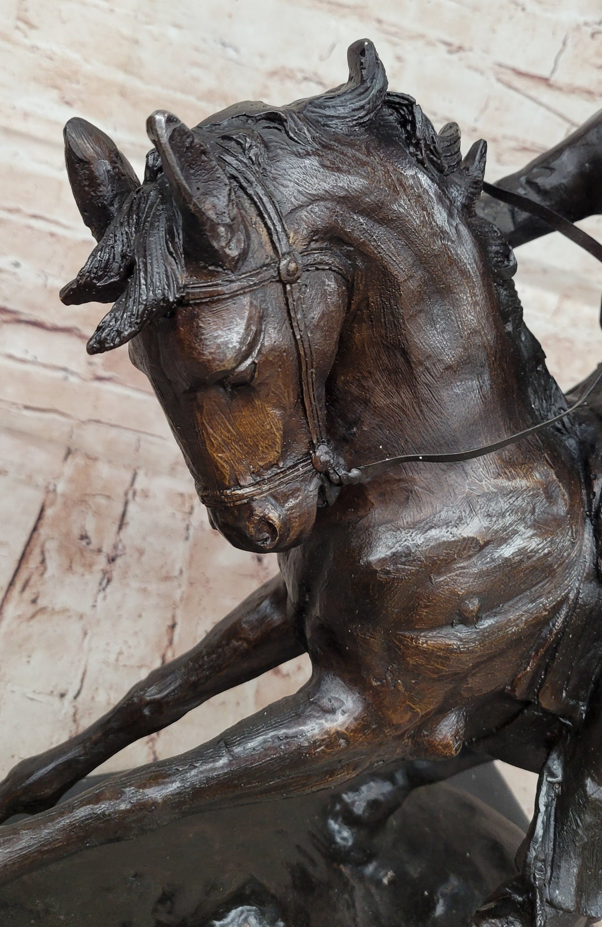 Remington Bronze Cowboy on Horse – Western Sculpture
