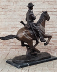 Trooper of the Plains Frederic Remington Bronze Western Art Sculpture 22" x 21"