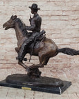Trooper of the Plains Frederic Remington Bronze Western Art Sculpture 22" x 21"