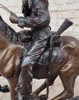 Trooper of the Plains Frederic Remington Bronze Western Art Sculpture 22" x 21"