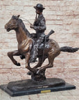Trooper of the Plains Frederic Remington Bronze Western Art Sculpture 22" x 21"