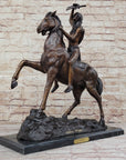 SCALP by Frederic Remington Bronze Native American Horseback Sculpture Statue 26" x 22"