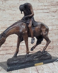 End of the Trail James Fraser Western Bronze Sculpture Native American 21" x 22"
