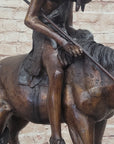 End of the Trail James Fraser Western Bronze Sculpture Native American 21" x 22"