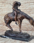 End of the Trail James Fraser Western Bronze Sculpture Native American 21" x 22"