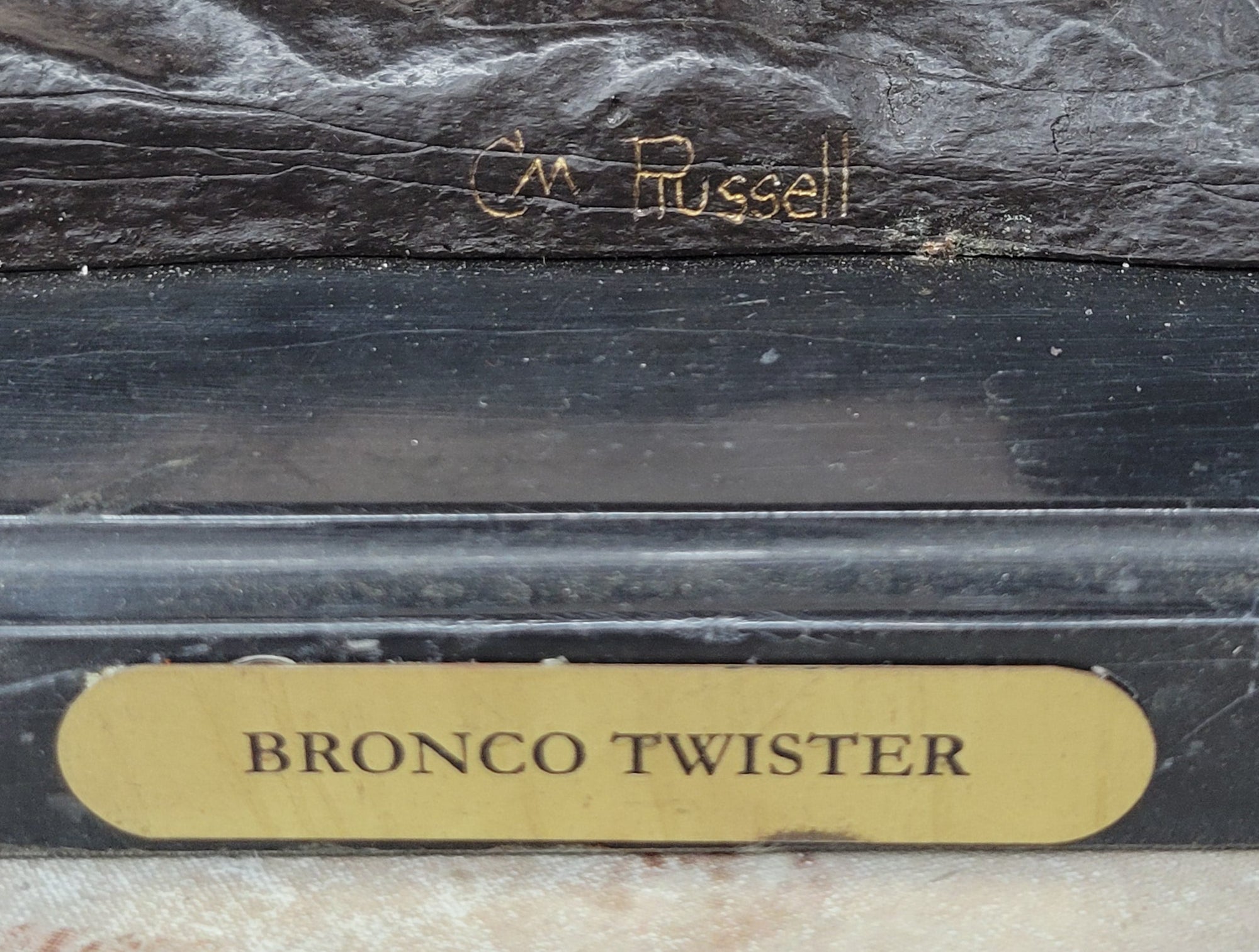 Bronco Twister C.M. Russell Western Bronze Sculpture Statue Cowboy 23&quot; x 24&quot;