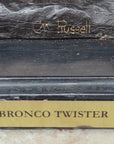 Bronco Twister C.M. Russell Western Bronze Sculpture Statue Cowboy 23" x 24"