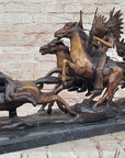 Carl Kauba Bronze War Party Native American Sculpture