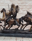 Carl Kauba Bronze War Party Native American Sculpture
