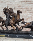 Carl Kauba Bronze War Party Native American Sculpture
