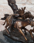 Carl Kauba Bronze War Party Native American Sculpture