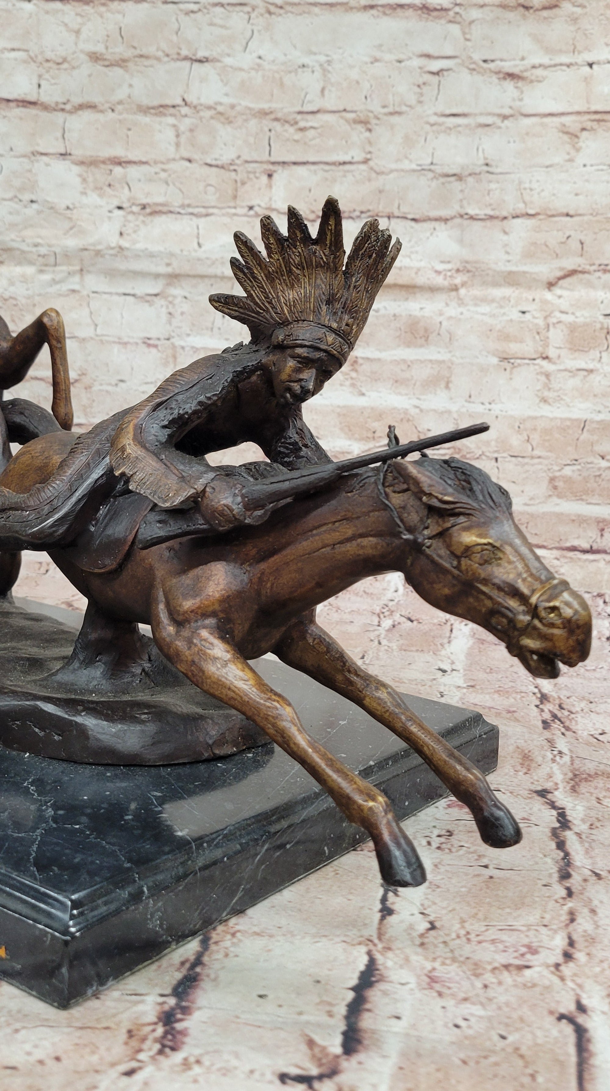 Carl Kauba Bronze War Party Native American Sculpture