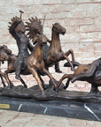 Carl Kauba Bronze War Party Native American Sculpture