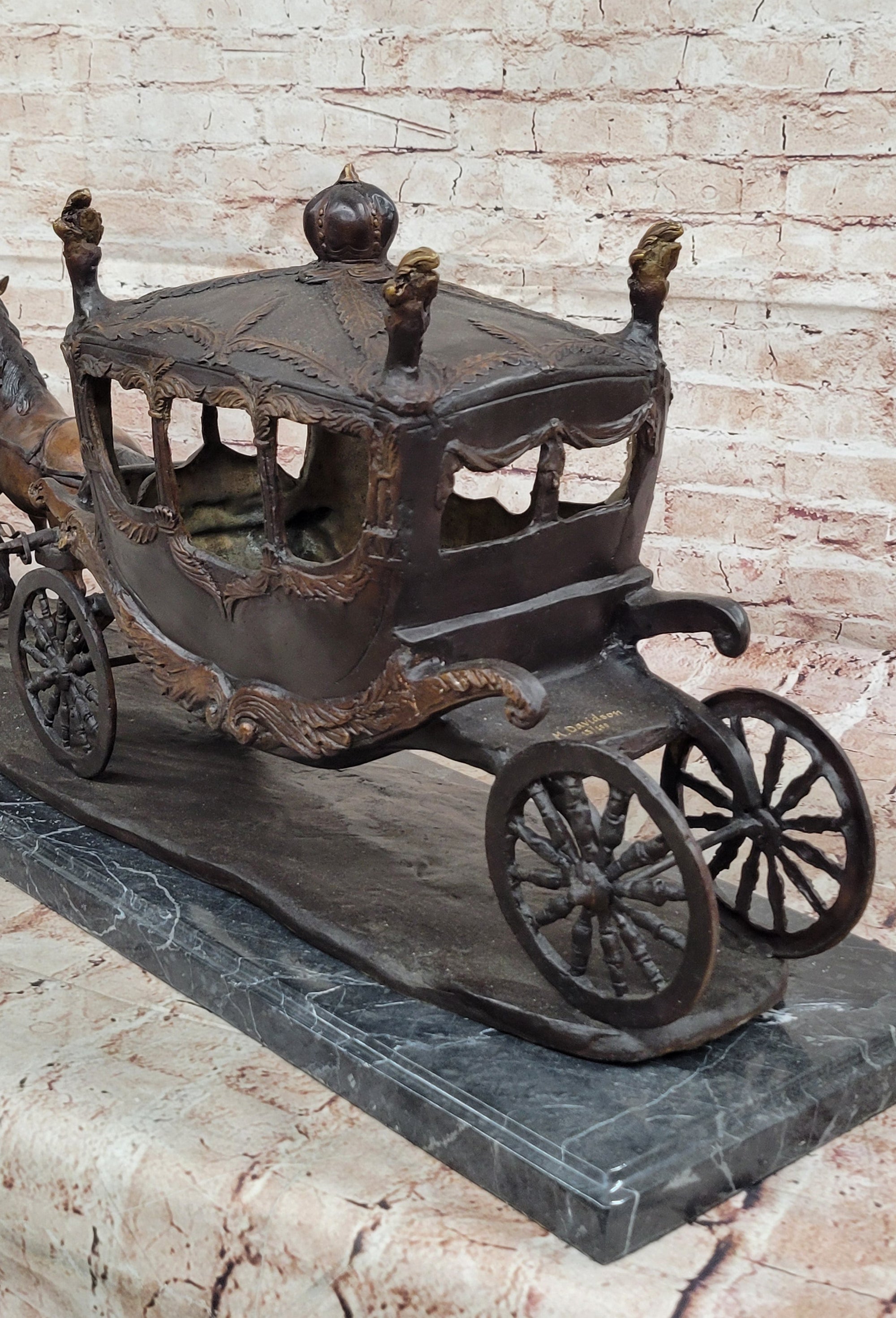 Stagecoach Coach Horse Carriage Bronze Sculpture - Limited Edition