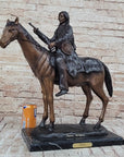 Frederic Remington PEACE Native American Indian on Horseback Bronze Sculpture Western