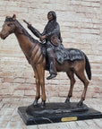 Frederic Remington PEACE Native American Indian on Horseback Bronze Sculpture Western