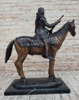Frederic Remington PEACE Native American Indian on Horseback Bronze Sculpture Western