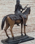 Frederic Remington PEACE Native American Indian on Horseback Bronze Sculpture Western