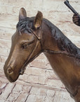 Frederic Remington PEACE Native American Indian on Horseback Bronze Sculpture Western