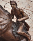 CHEYENNE by Frederic Remington Native American Horseback Western Bronze Statue Sculpture 17" x 19"