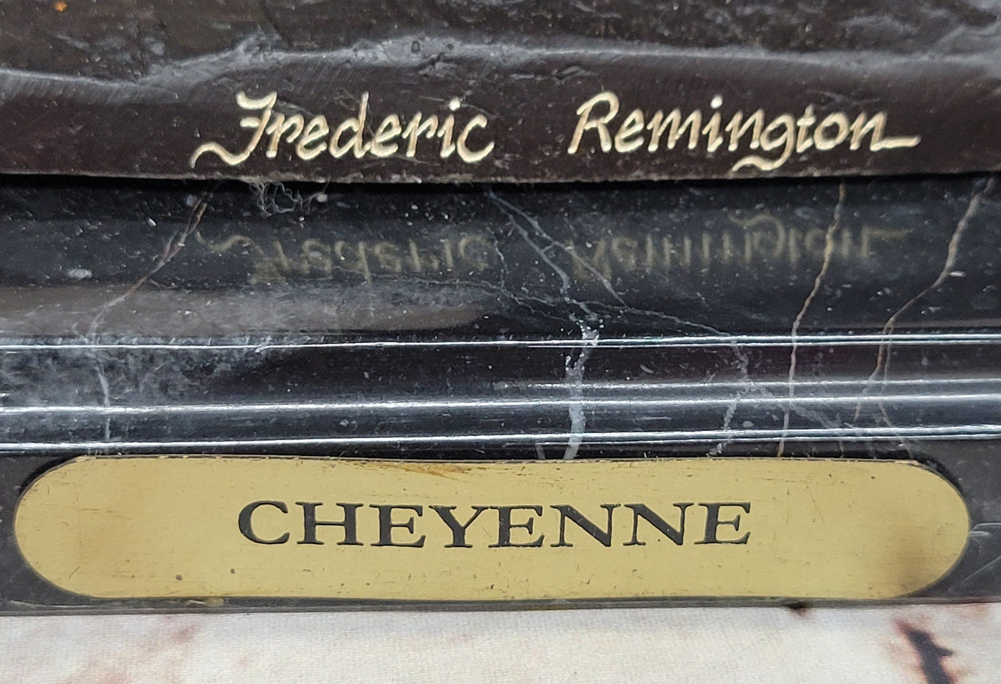 CHEYENNE by Frederic Remington Native American Horseback Western Bronze Statue Sculpture 17&quot; x 19&quot;
