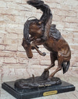 Frederic Remington RATTLESNAKE Rearing Horse Western Bronze Sculpture Statue 18" x 16"