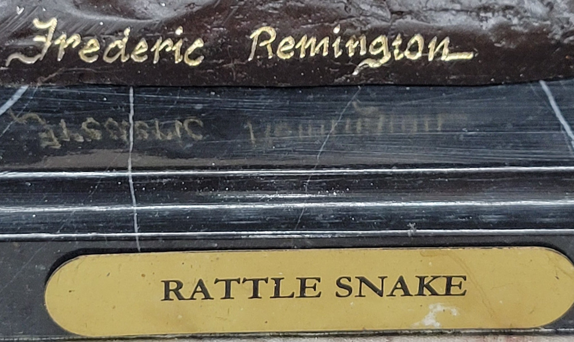 Frederic Remington RATTLESNAKE Rearing Horse Western Bronze Sculpture Statue 18&quot; x 16&quot;