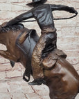 Frederic Remington WOOLY CHAPS Bronze Sculpture Western Cowboy 16" x 17"