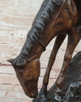 Mountain Man Frederic Remington Native American Indian Bronze Statue Sculpture 21" x 17"