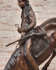 Mountain Man Frederic Remington Native American Indian Bronze Statue Sculpture 21" x 17"