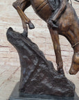 Mountain Man Frederic Remington Native American Indian Bronze Statue Sculpture 21" x 17"