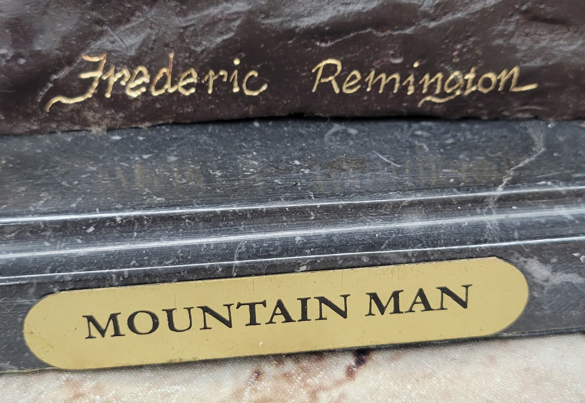 Mountain Man Frederic Remington Native American Indian Bronze Statue Sculpture 21&quot; x 17&quot;