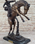 BRONCO TWISTER by Frederic Remington Western Cowboy Bronze Statue Sculpture 20" x 20"