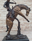BRONCO TWISTER by Frederic Remington Western Cowboy Bronze Statue Sculpture 20" x 20"
