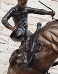 BRONCO TWISTER by Frederic Remington Western Cowboy Bronze Statue Sculpture 20" x 20"