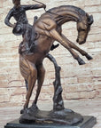 BRONCO TWISTER by Frederic Remington Western Cowboy Bronze Statue Sculpture 20" x 20"