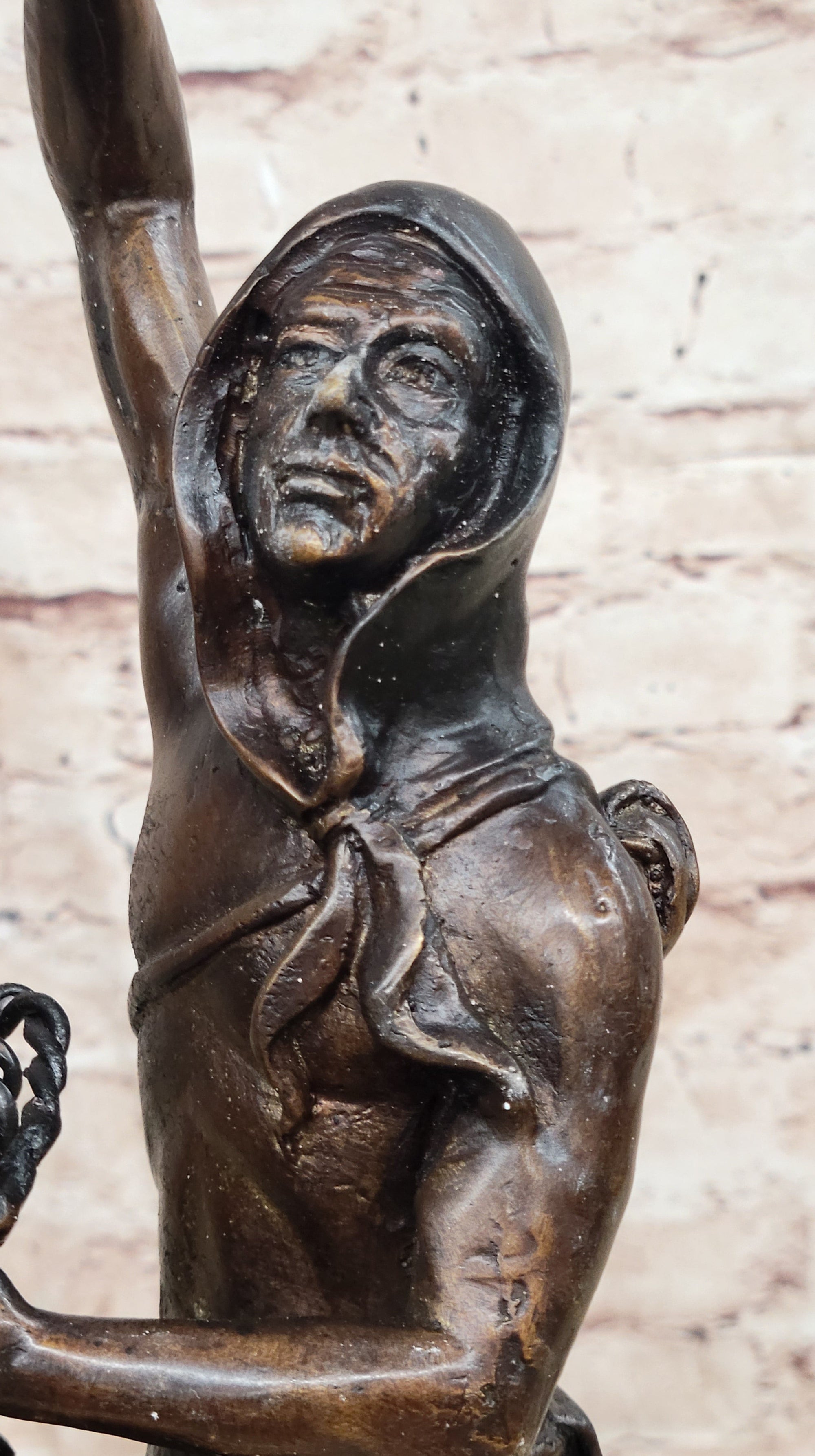 SCALP Frederic Remington Bronze Statue Sculpture Native American Western 19&quot; x 21&quot;