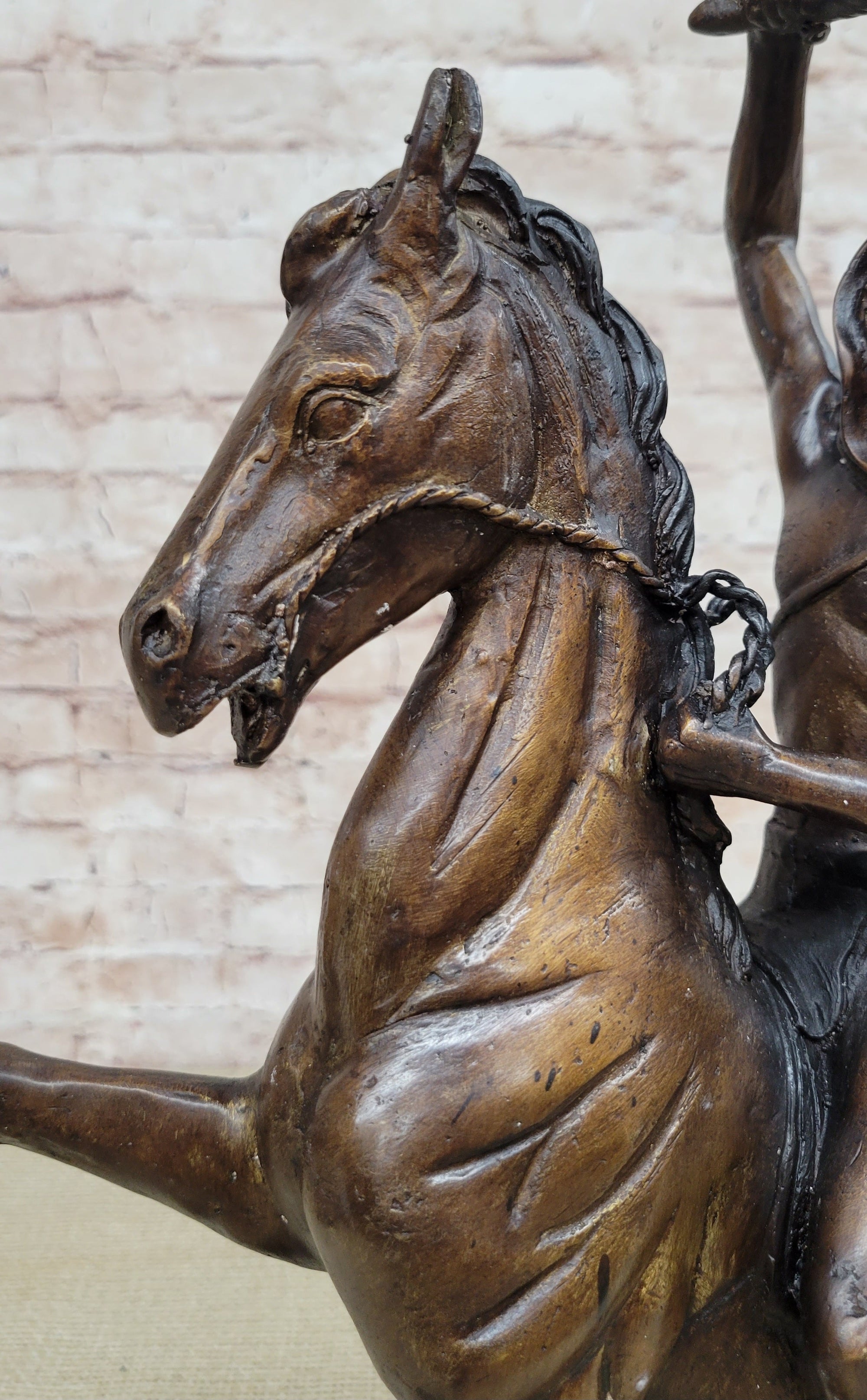 SCALP Frederic Remington Bronze Statue Sculpture Native American Western 19&quot; x 21&quot;