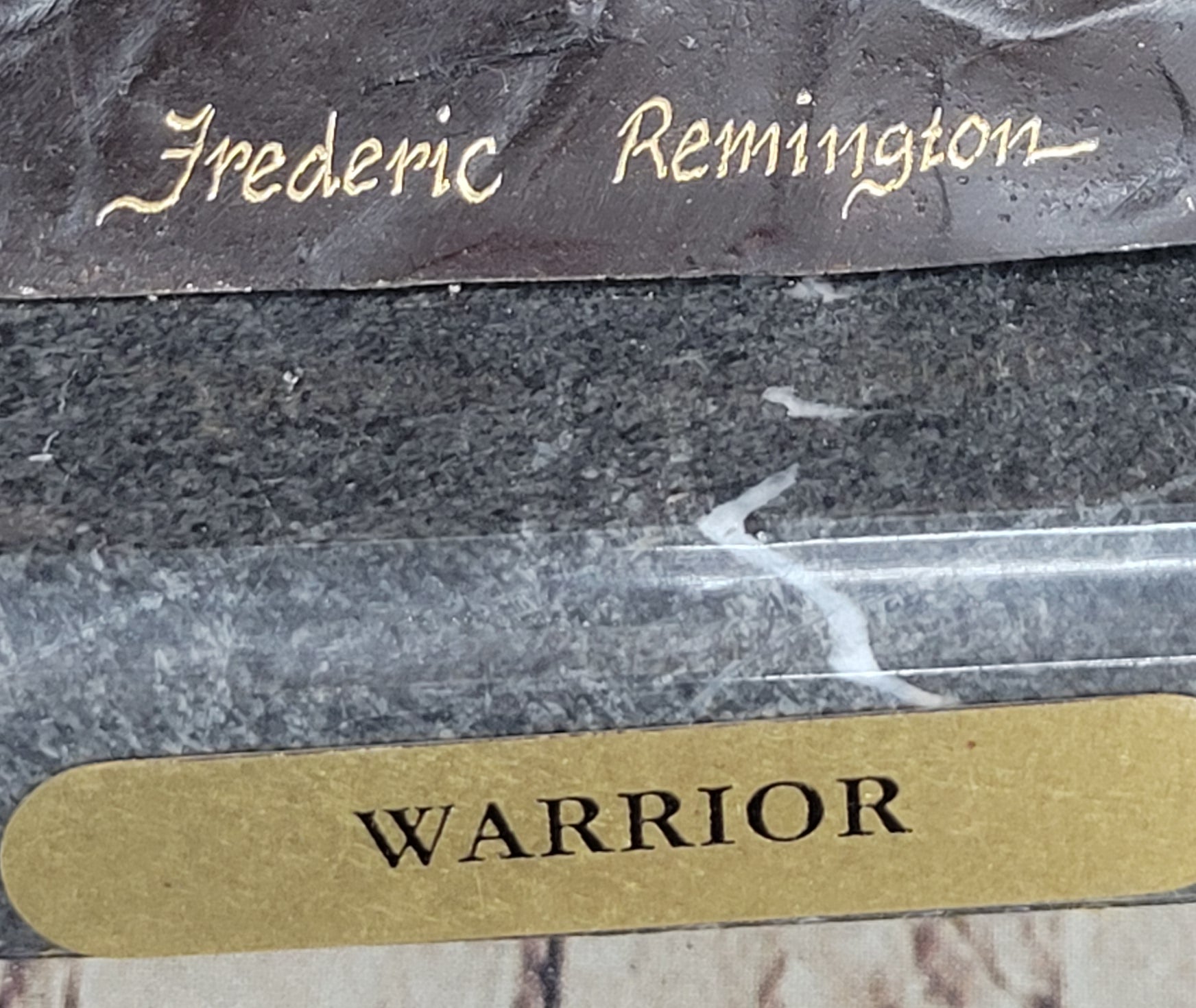 Native American WARRIOR on Horseback by Frederic Remington Bronze Statue Sculpture 18&quot; x 21&quot;