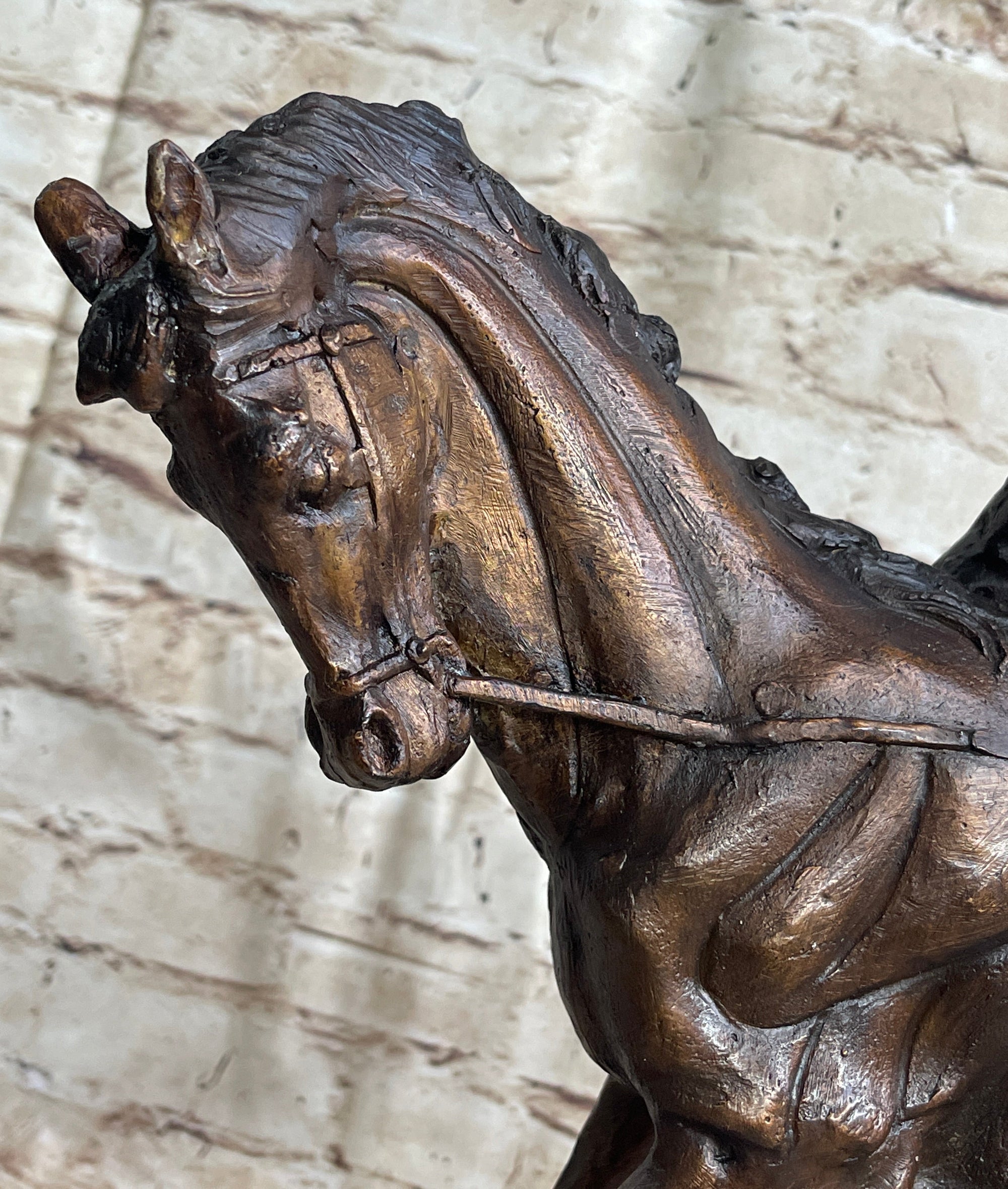 Frederic Remington Cowboy Bronze Statue Sculpture Country Western Art 17&quot; x 21&quot;