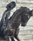 Frederic Remington Cowboy Bronze Statue Sculpture Country Western Art 17" x 21"
