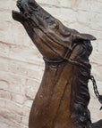 BUFFALO SIGNAL by Frederic Remington Bronze Sculpture Native American Horseback