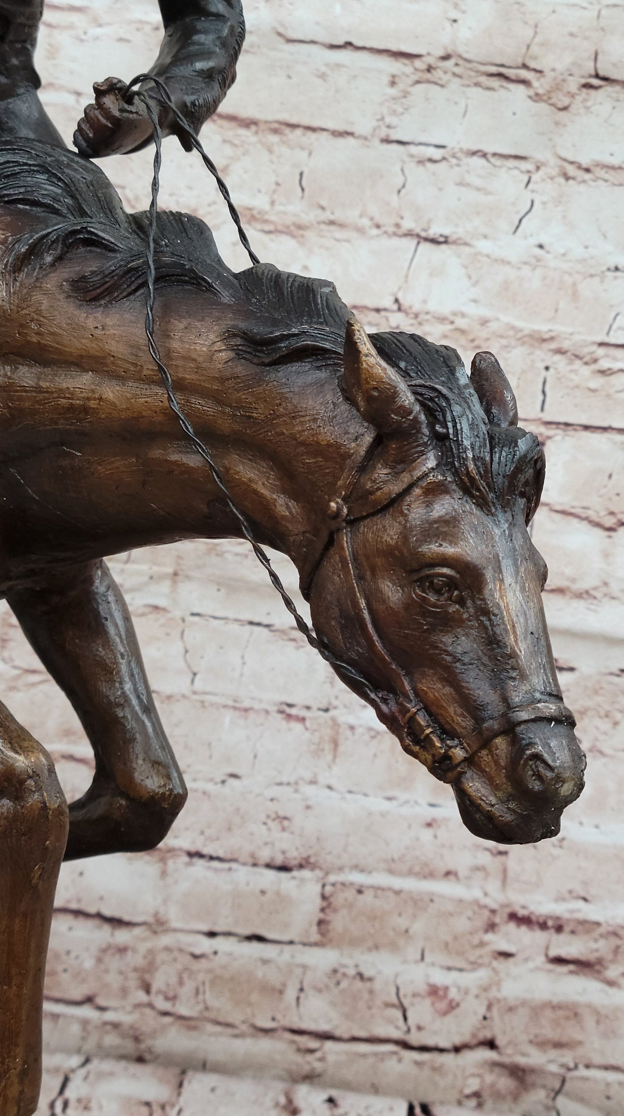 Down Hill by Frederic Remington - Western Americana Bronze Cowboy &amp; Horse Sculpture