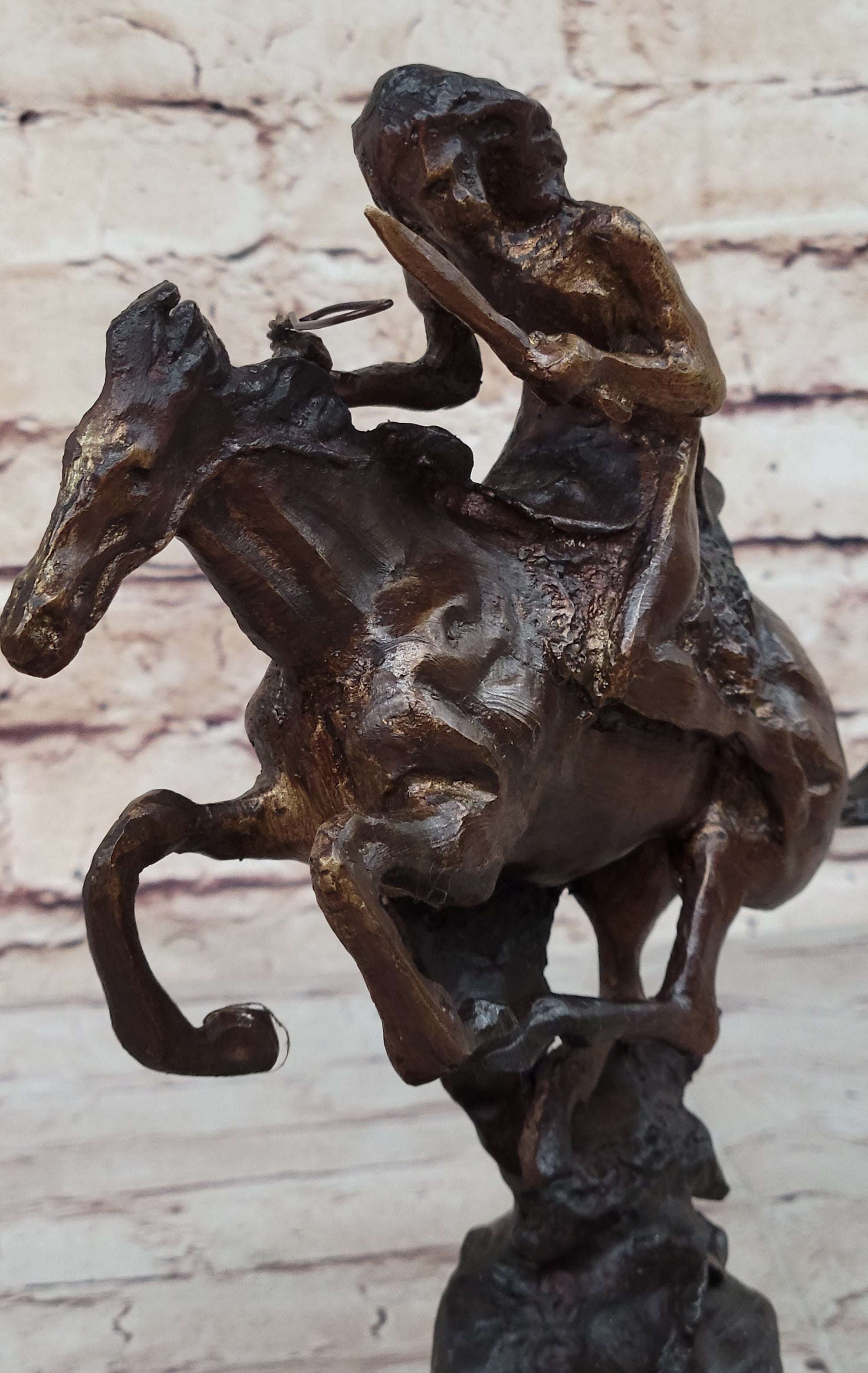 CHEYENNE by Frederic Remington Native American Riding Horse Bronze Statue Sculpture 8&quot; x 10&quot;