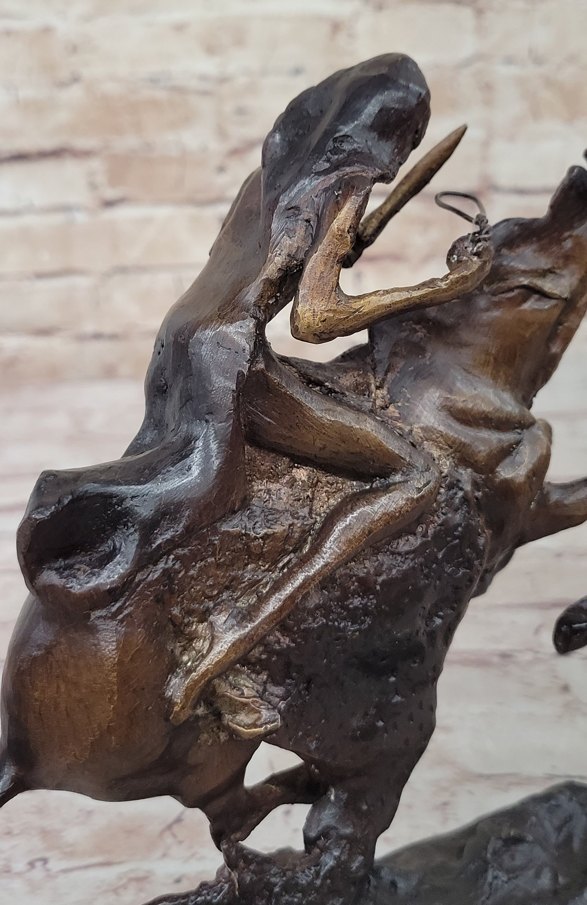 CHEYENNE by Frederic Remington Native American Riding Horse Bronze Statue Sculpture 8&quot; x 10&quot;