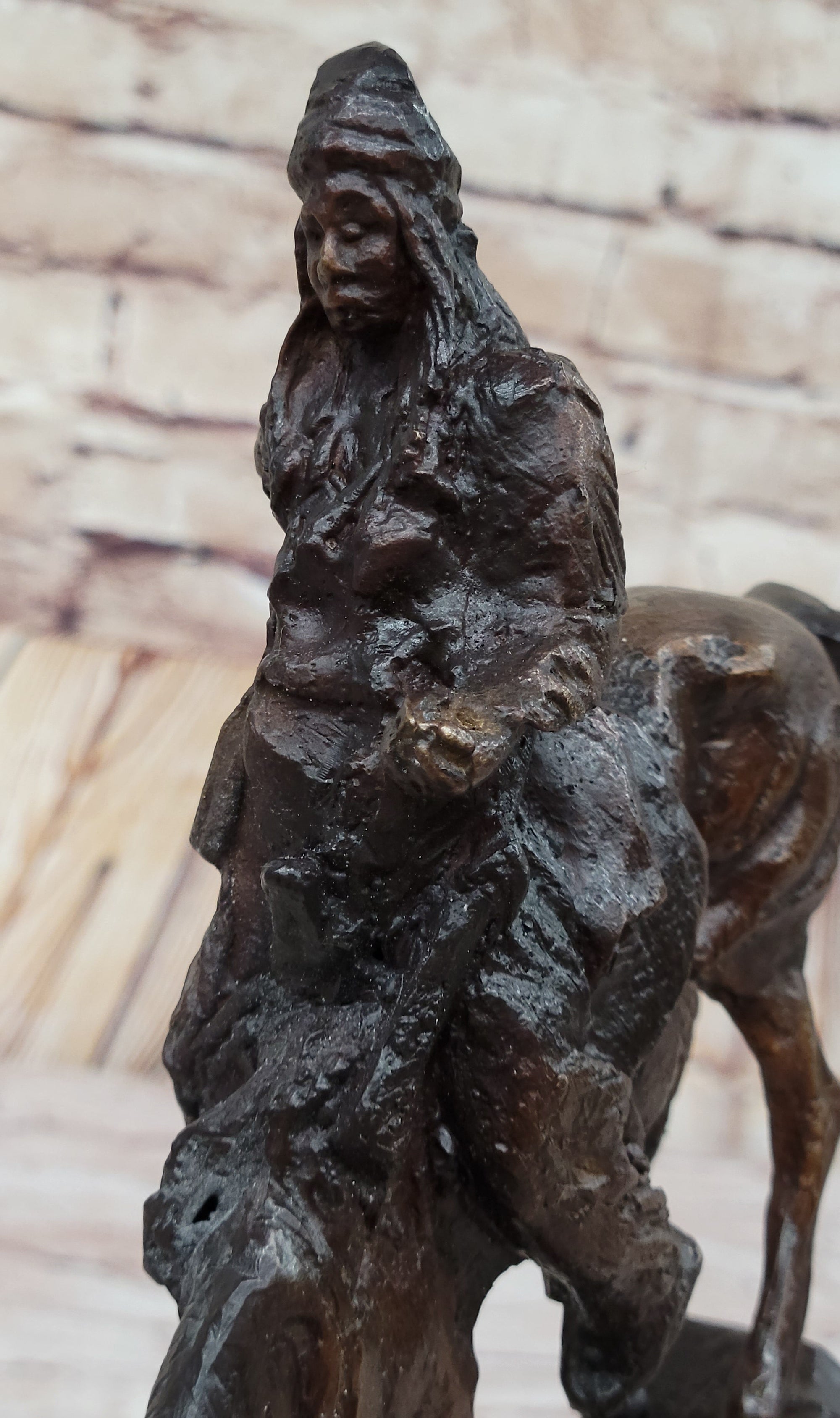 MOUNTAIN MAN Frederic Remington Bronze Statue Native American Sculpture 11&quot; x 9&quot;