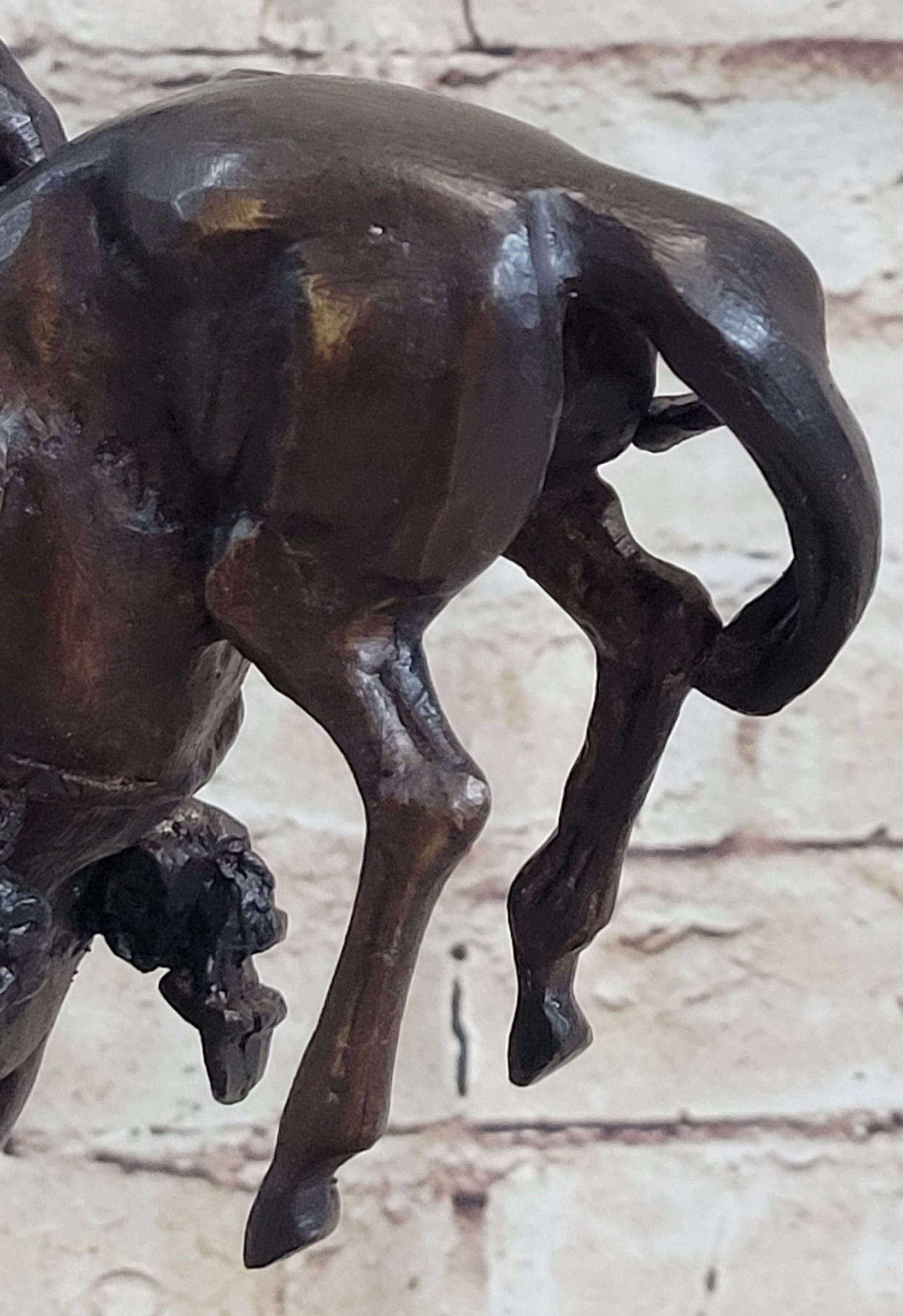 OUTLAW by Frederic Remington Western Bronze Statue Sculpture Cowboy Horse 10&quot; x 9&quot;