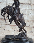OUTLAW by Frederic Remington Western Bronze Statue Sculpture Cowboy Horse 10" x 9"