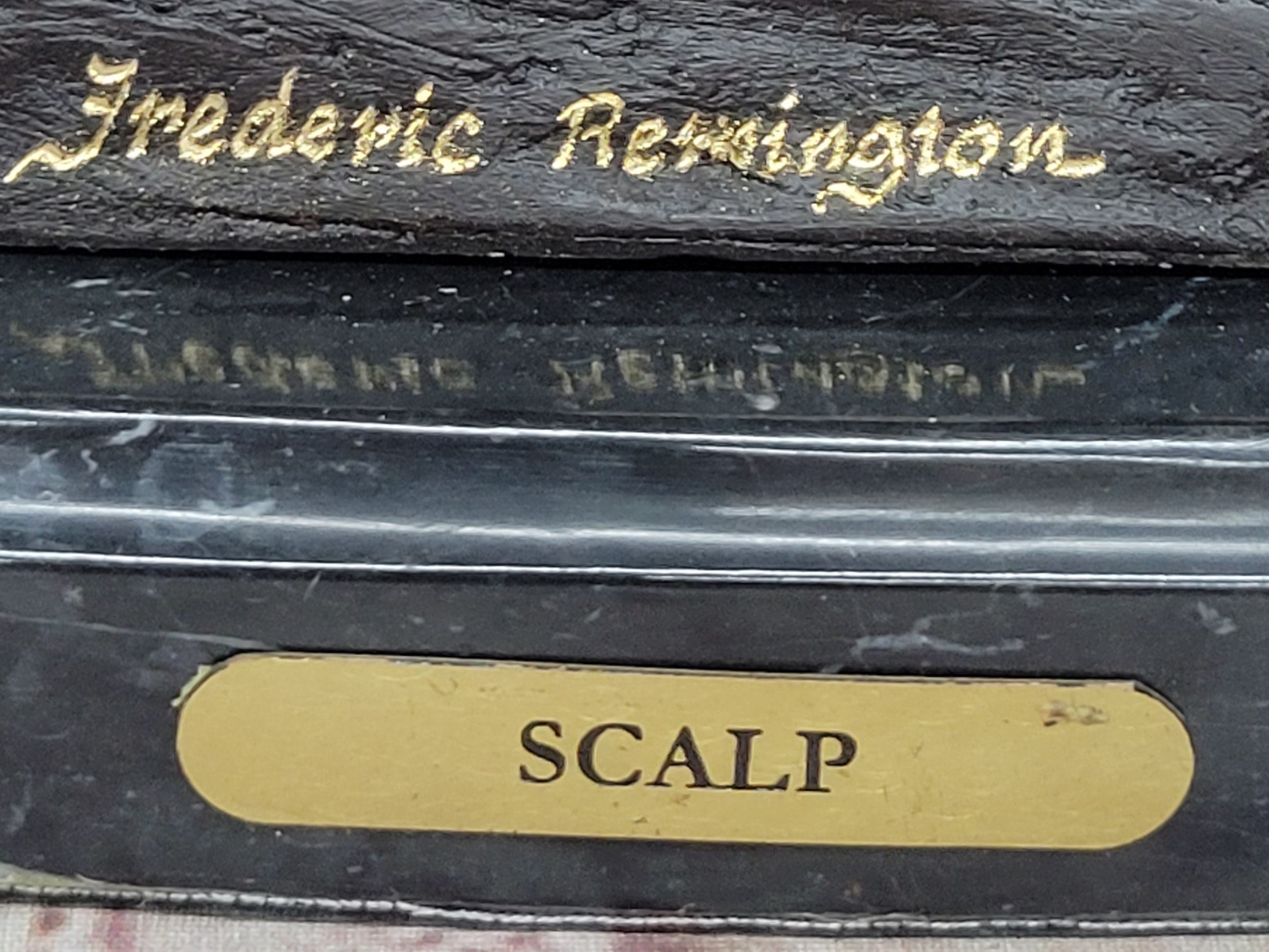 SCALP Frederic Remington Bronze Statue Sculpture Native American Western 10&quot; x 9&quot;